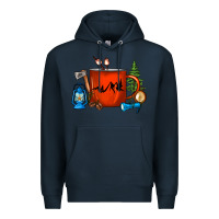 Navy Camper Coffee Cup Premium Hoodie - FaDigitalArtStudio
