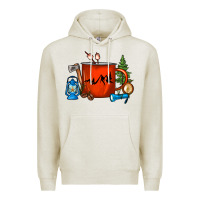 Oatmeal Heather Camper Coffee Cup Premium Hoodie - FaDigitalArtStudio