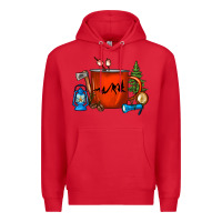 Red Camper Coffee Cup Premium Hoodie - FaDigitalArtStudio