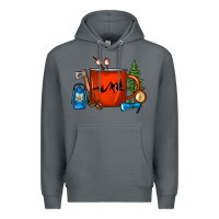 Rock Camper Coffee Cup Premium Hoodie - FaDigitalArtStudio