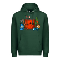 Sports Green Camper Coffee Cup Premium Hoodie - FaDigitalArtStudio
