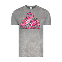 Cloud Rock tackle cancer pumpkins football and ribbon breast cancer awareness Vintage Tee - Jasminsmagicworld