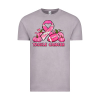 Vintage Zinc tackle cancer pumpkins football and ribbon breast cancer awareness Vintage Tee - Jasminsmagicworld