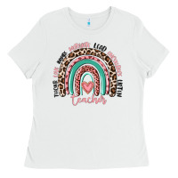 White teacher rainbow Ladies Tee - MaliasSmallBusiness