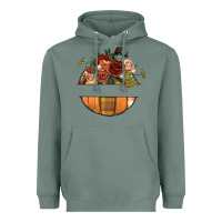 Sage customize floral pumpkin Heavyweight Hoodie - BundleAndBundleShop