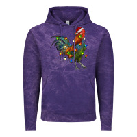 Cloud Purple Christmas Lights Rooster Vintage Hoodie - RanaPortraitStore