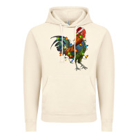 Vintage Artic Christmas Lights Rooster Vintage Hoodie - RanaPortraitStore