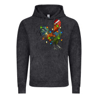 Vintage Black Christmas Lights Rooster Vintage Hoodie - RanaPortraitStore
