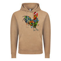 Vintage Coffee Christmas Lights Rooster Vintage Hoodie - RanaPortraitStore