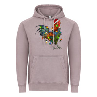 Vintage Zinc Christmas Lights Rooster Vintage Hoodie - RanaPortraitStore