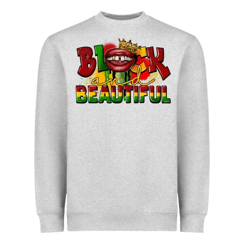 Black And Beautiful Heavyweight Sweatshirt by CowGirlArtShop | Teevron