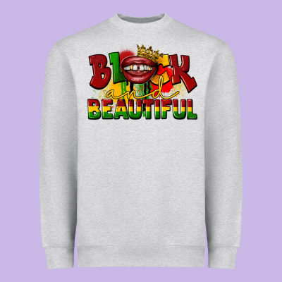 Black And Beautiful Heavyweight Sweatshirt Designed By Cowgirlartshop