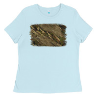 Baby Blue Camouflage Glitter Background Ladies Tee - Jasminsmagicworld