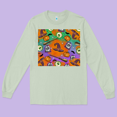 Halloween Long Sleeve Tee Designed By Texasbilliewilder