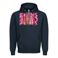 Navy Cancer Brushstroke Zipper Hoodie - FaDigitalArtStudio