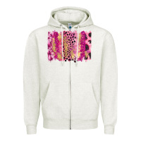 Oatmeal Heather Cancer Brushstroke Zipper Hoodie - FaDigitalArtStudio