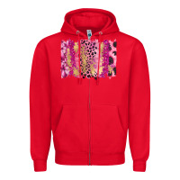 Red Cancer Brushstroke Zipper Hoodie - FaDigitalArtStudio