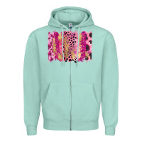 Seafoam Cancer Brushstroke Zipper Hoodie - FaDigitalArtStudio