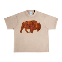 French Oak Bison Silhouette Red Skull Urban Heavy Tee - Bettercallsaul