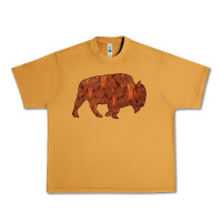Peanut Butter Bison Silhouette Red Skull Urban Heavy Tee - Bettercallsaul