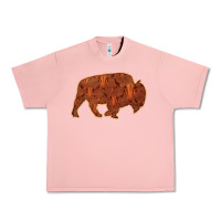 Salmon Bison Silhouette Red Skull Urban Heavy Tee - Bettercallsaul