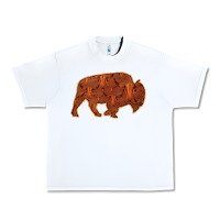 White Bison Silhouette Red Skull Urban Heavy Tee - Bettercallsaul