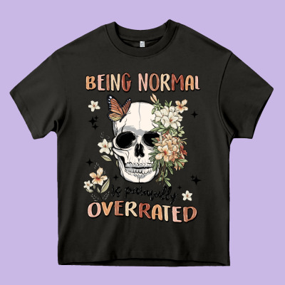 Being Normal Is Painfully Overrated Heavy Core Tee Designed By Maliassmallbusiness