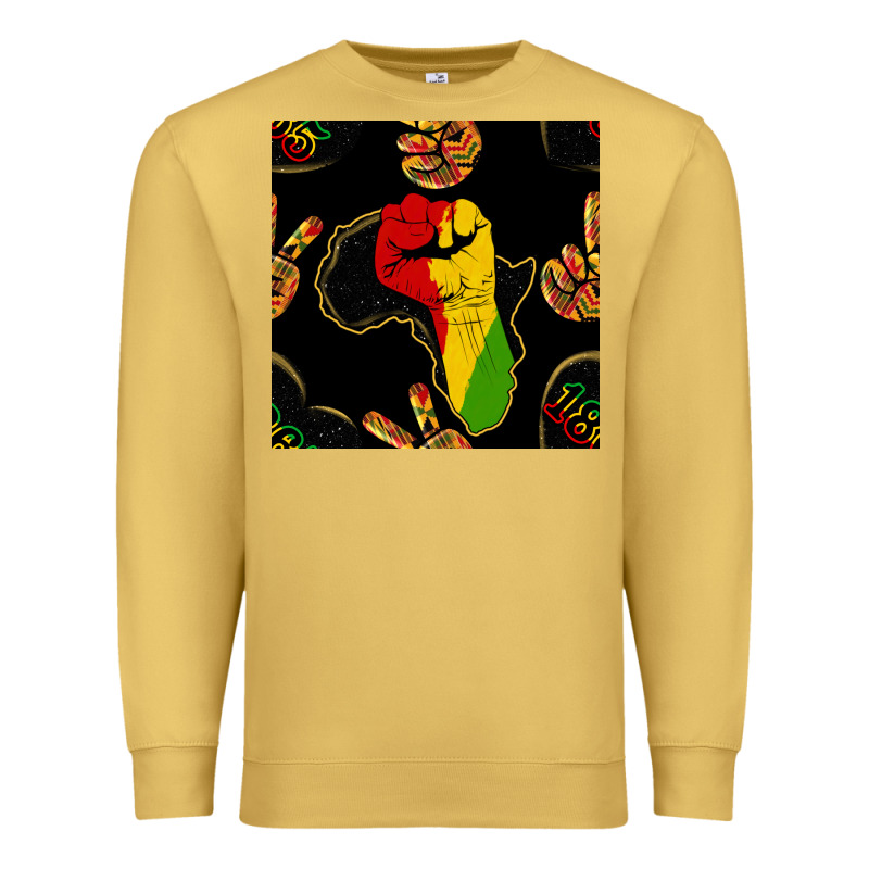 African Freedom Seamless Pattern Premium Sweatshirt by BundleAndBundleShop | Teevron