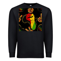 Black African Freedom Seamless Pattern Premium Sweatshirt - BundleAndBundleShop