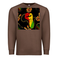 Chestnut African Freedom Seamless Pattern Premium Sweatshirt - BundleAndBundleShop