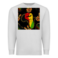 Dove Grey African Freedom Seamless Pattern Premium Sweatshirt - BundleAndBundleShop