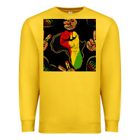Lemon African Freedom Seamless Pattern Premium Sweatshirt - BundleAndBundleShop