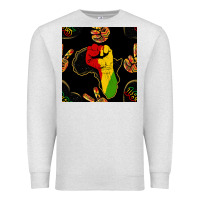 Oatmeal Heather African Freedom Seamless Pattern Premium Sweatshirt - BundleAndBundleShop