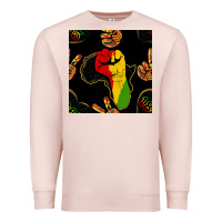 Pale Pink African Freedom Seamless Pattern Premium Sweatshirt - BundleAndBundleShop