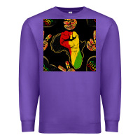 Purple African Freedom Seamless Pattern Premium Sweatshirt - BundleAndBundleShop