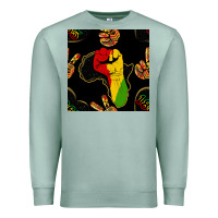 Seafoam African Freedom Seamless Pattern Premium Sweatshirt - BundleAndBundleShop