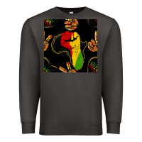 Smoke African Freedom Seamless Pattern Premium Sweatshirt - BundleAndBundleShop