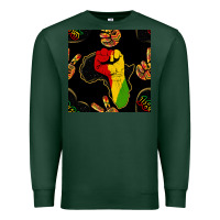 Sports Green African Freedom Seamless Pattern Premium Sweatshirt - BundleAndBundleShop