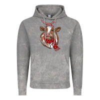 Cloud Rock Christmas Heifer With Scarf Vintage Hoodie - RanaPortraitStore