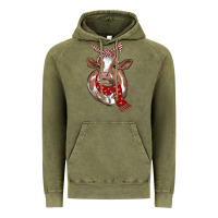 Christmas Heifer With Scarf Vintage Hoodie | Teevron