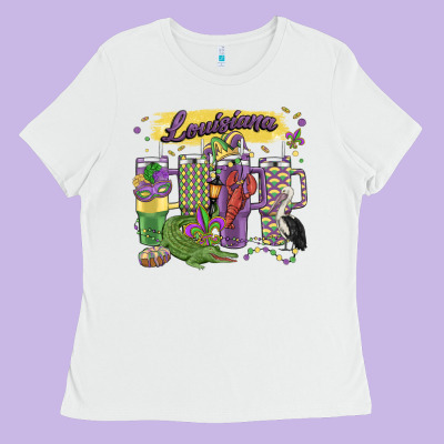 Obsessive Cup Disorder Mardi Gras Ladies Tee Designed By Maliassmallbusiness
