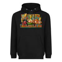 Black happy thanksgiving Heavyweight Hoodie - FaDigitalArtStudio