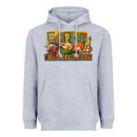Heather Grey happy thanksgiving Heavyweight Hoodie - FaDigitalArtStudio