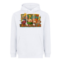 White happy thanksgiving Heavyweight Hoodie - FaDigitalArtStudio