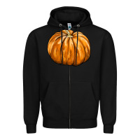 Black Pumpkin Zipper Hoodie - FaDigitalArtStudio