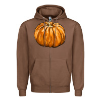 Chestnut Pumpkin Zipper Hoodie - FaDigitalArtStudio