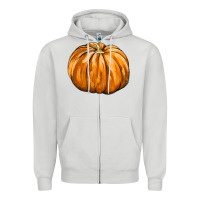 Dove Grey Pumpkin Zipper Hoodie - FaDigitalArtStudio