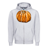 Heather Grey Pumpkin Zipper Hoodie - FaDigitalArtStudio