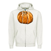 Oatmeal Heather Pumpkin Zipper Hoodie - FaDigitalArtStudio