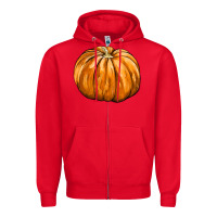 Red Pumpkin Zipper Hoodie - FaDigitalArtStudio